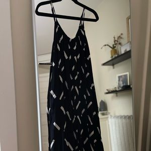 Patterned wide leg jumpsuit